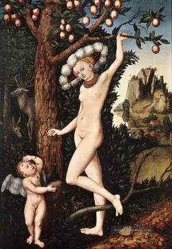 Amor Beschweren To Venus Lucas Cranach der Ältere Nacktheit Ölgemälde